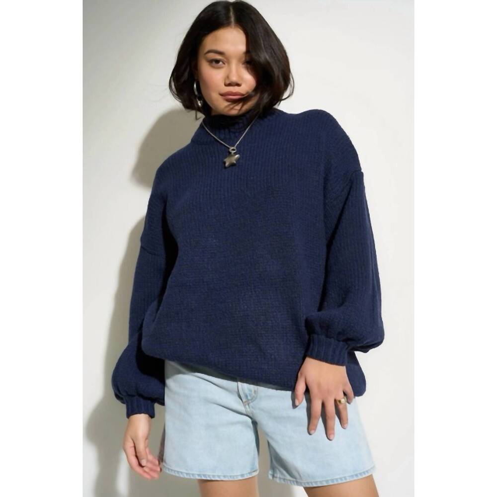 NEW CALLAHAN bellamy chunky knit pullover sweater in navy blue